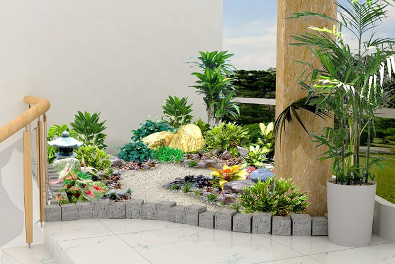 Tiểu cảnh giếng trời Tiểu cảnh giếng trời